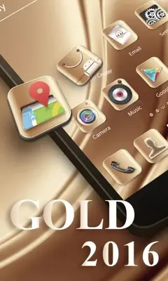 Gold2016 GOLauncher EX Theme android App screenshot 4